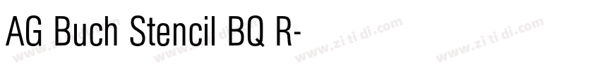 AG Buch Stencil BQ R字体转换